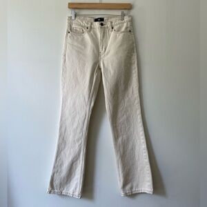 Banana Republic Cotton Twill Bootcut Jean Ecru Size 28 High Rise